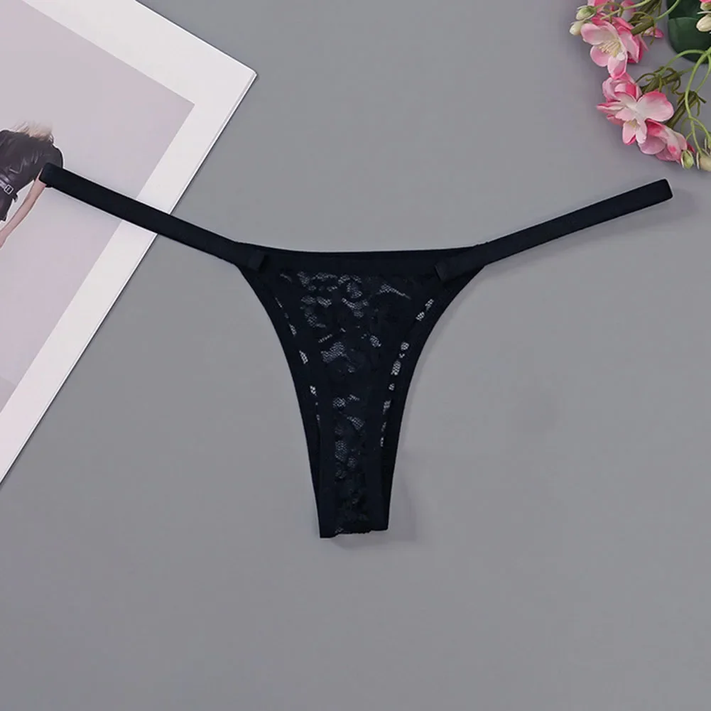 Sexy Damen T-Back Sexy Sport Ultradünne Dessous Niedrige Taille Unterwäsche Elastische Höschen Riemen Einfache Atmungsaktive Unterhose Image