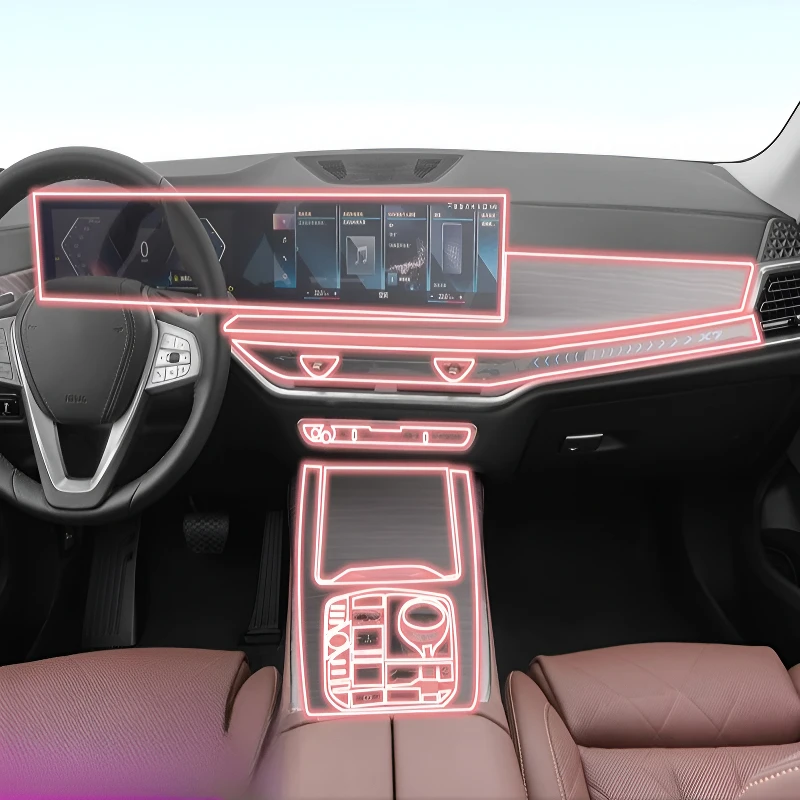 FÜR BMW X5 2023-2025 Innen Dashboard Multimedia Navigation Transparent Anti-Scratch Schutz Film Modifikation FÜR Image