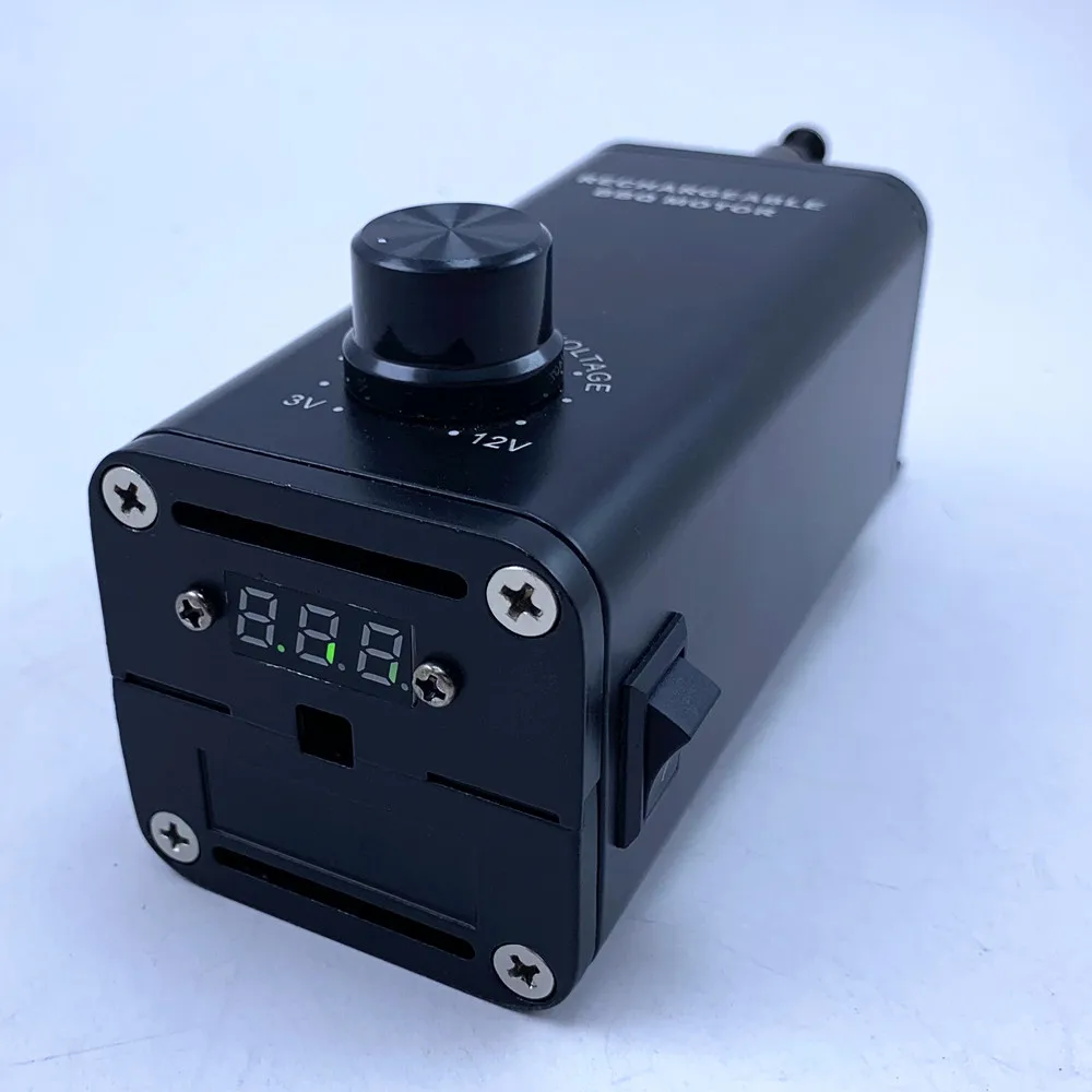 Wiederaufladbarer Rotisserie-Motor aus Aluminiumlegierung, 10W, 3 bis 12V, Einstellbarer DC-Elektromotor für Universelle Grills Image