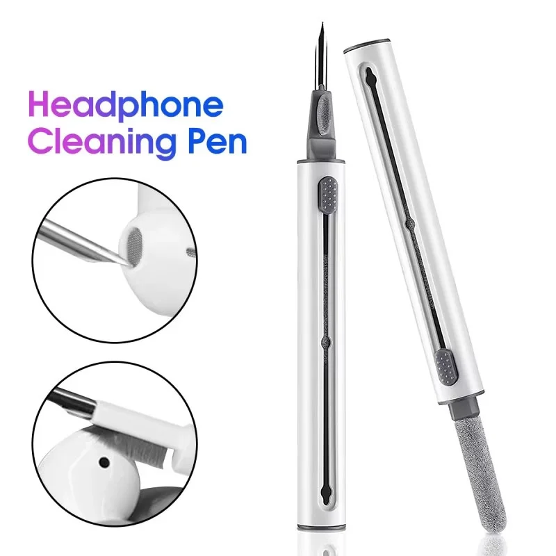 3-in-1-Reinigungsset, Bluetooth-Kopfhörer-Reinigungswerkzeug, langlebiges Ohrhörer-Etui, sauberer Bürstenstift für AirPods Pro 3 2 1 Kopfhörerreiniger Image
