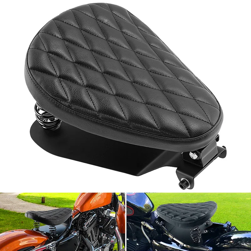 Universal Motorrad Solo Sitz Für Harley Custom Chopper Sportster Für Bobber Für Honda Für Yamaha Chopper Sattel Kissen Teile Image