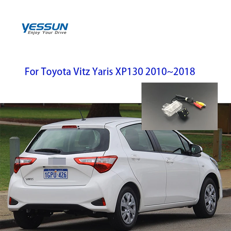 HD Rückansicht Kamera Für Toyota Vitz Yaris XP130 2010 ~ 2018 Nachtsicht Backup Spezielle OEM LED parkplatz Kennzeichen Kamera Image