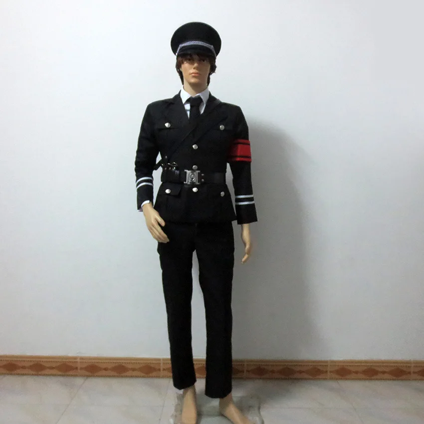 Perucas Anime Togainu no Chi Akira Militär Uniform Outfit Cosplay Kostüm Halloween Weihnachten Nach Maß Irgendeine Größen