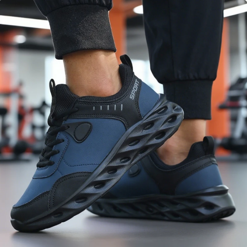 Herren-Freizeitschuhe zum Schnüren, leichte Outdoor-Sportschuhe für Herren, modische, atmungsaktive, vulkanisierte Laufschuhe, Größe 39–46