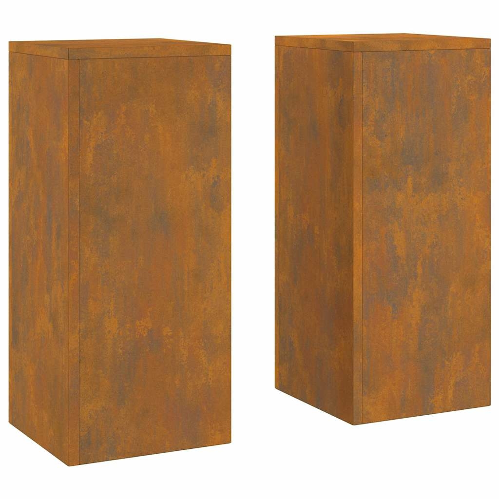 vidaXL Pflanzenständer 2 pcs Rostig 24 x 24 x 55 cm Image