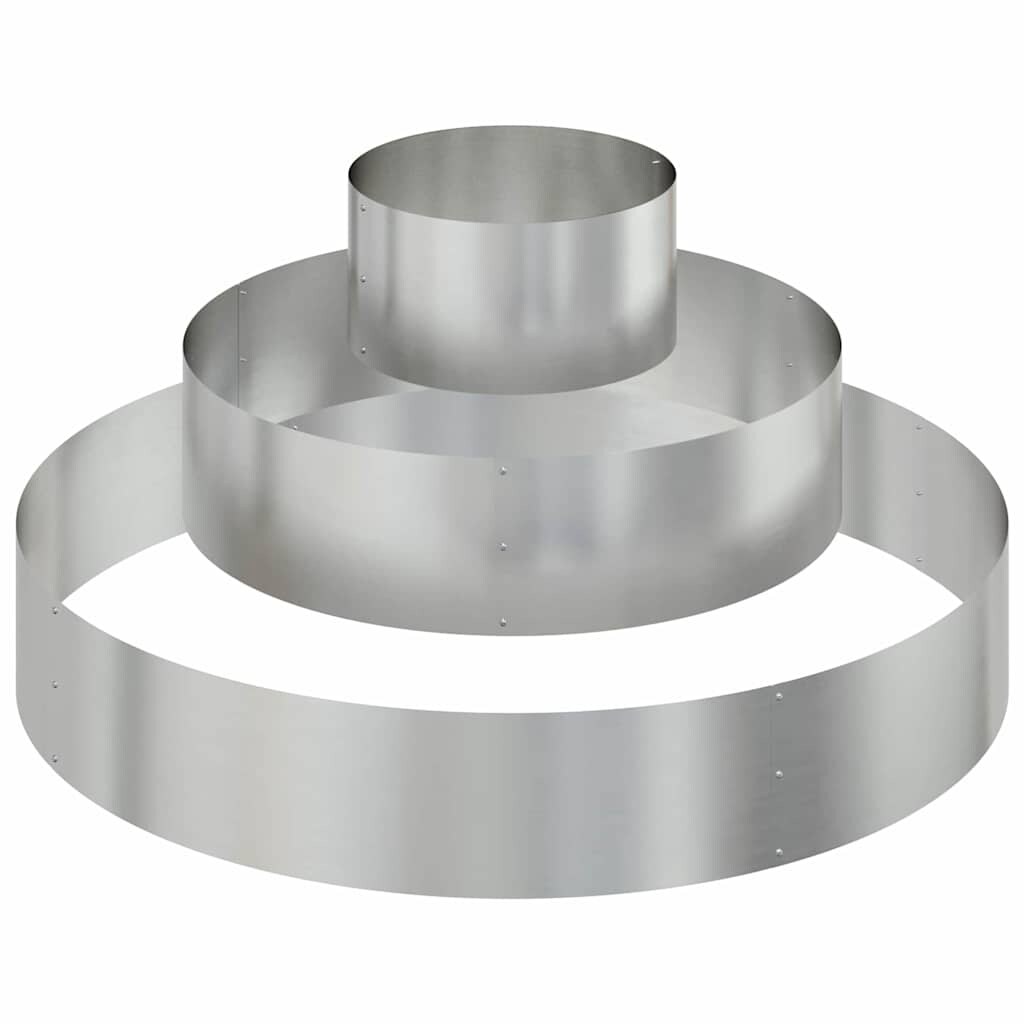 vidaXL Gartenblumentopf Silber 120 x 120 x 20 cm Verzinkter Stahl Image