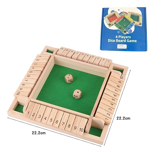 Würfelspiel „Schließe die Schachtel