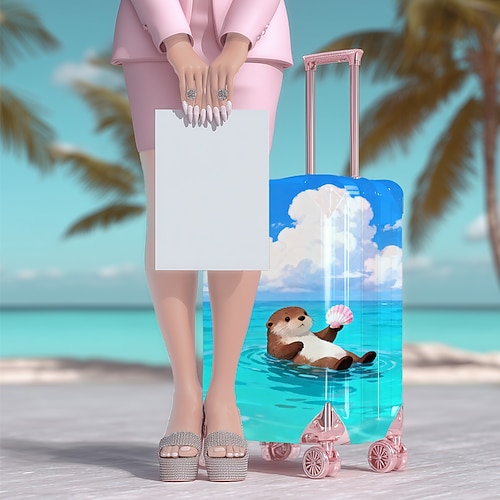 Strand-Tierprint-Koffer – Sommer-Reisetasche im maritimen Stil mit strapazierfähiger Außenschale und 360°-Drehrollen Image