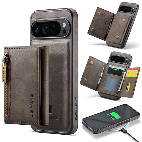 Handy Hülle Handyhüllen Für Google Pixel 10 Pro XL Pixel 10 Pro Pixel 9 Pro Pixel 9 Pro XL Pixel 8 Pro Pixel 8 Pixel 9 Rückseite Stoßfest Retro TPU PC PU-Leder Image