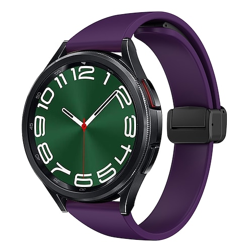 Uhrenarmband für Samsung Galaxy Watch 7/6/5/4 40/44mm, Watch 6 Classic 43/47mm, Watch 4 Classic 42/46mm Silikon Ersatz Gurt Verstellbar Sportarmband Moderne Schnalle Armband Image