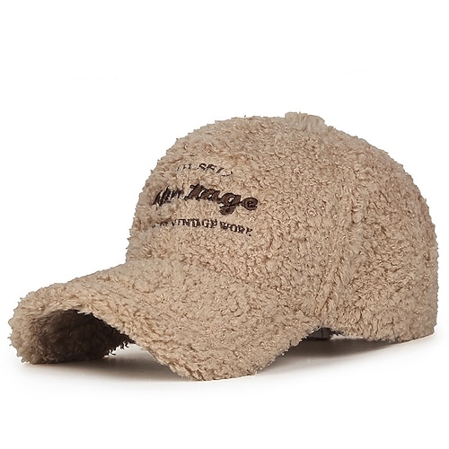 Herren Wintermützen Warme Wintermütze Winter-Baseball-Cap mit Ohrenklappen Winter-Baseballkappe Schwarz Rosa Polyester Fleece Mode Moderne zeitgenössische Alltagskleidung Date Buchstabe Thermowarm Image