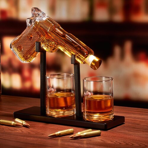 Geschenke für Väter, Whisky-Dekanter-Set (ca. 255,1 ml), einzigartige Geburtstagsgeschenkideen für Väter von Töchtern und Söhnen, Bar-Zubehör-Geschenke zum Ruhestand für Väter und ihre Brüder, Image