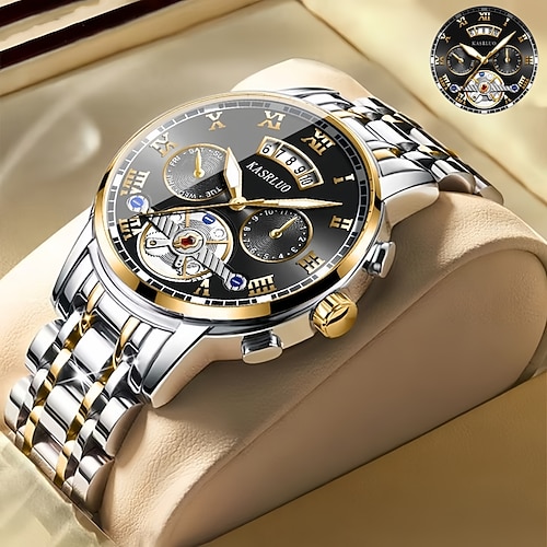 Hochwertige Herrenarmbanduhr, modische Herren-Quarzuhr mit Kalender und Leuchtzifferblatt – die beste Geschenkidee für Männer Image