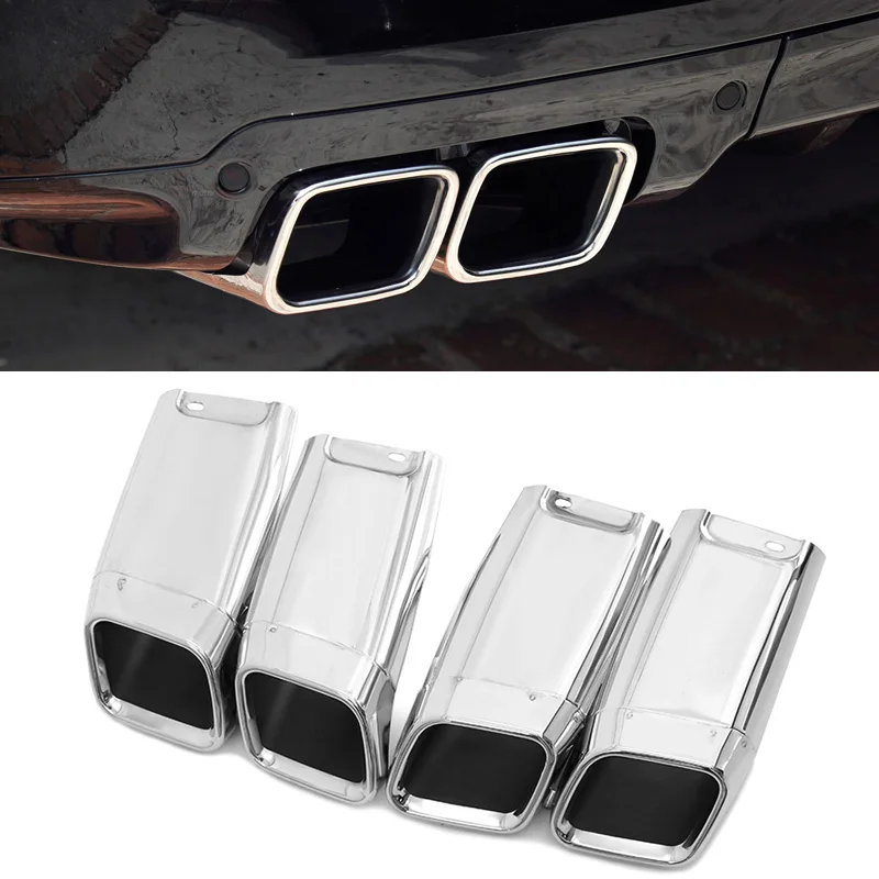 Für 2013–2017 Range Rover Auspuffrohr Upgrade SVO Quad Square Auspuff Endrohr Auspuffanlage Tuning Schalldämpferspitze Image