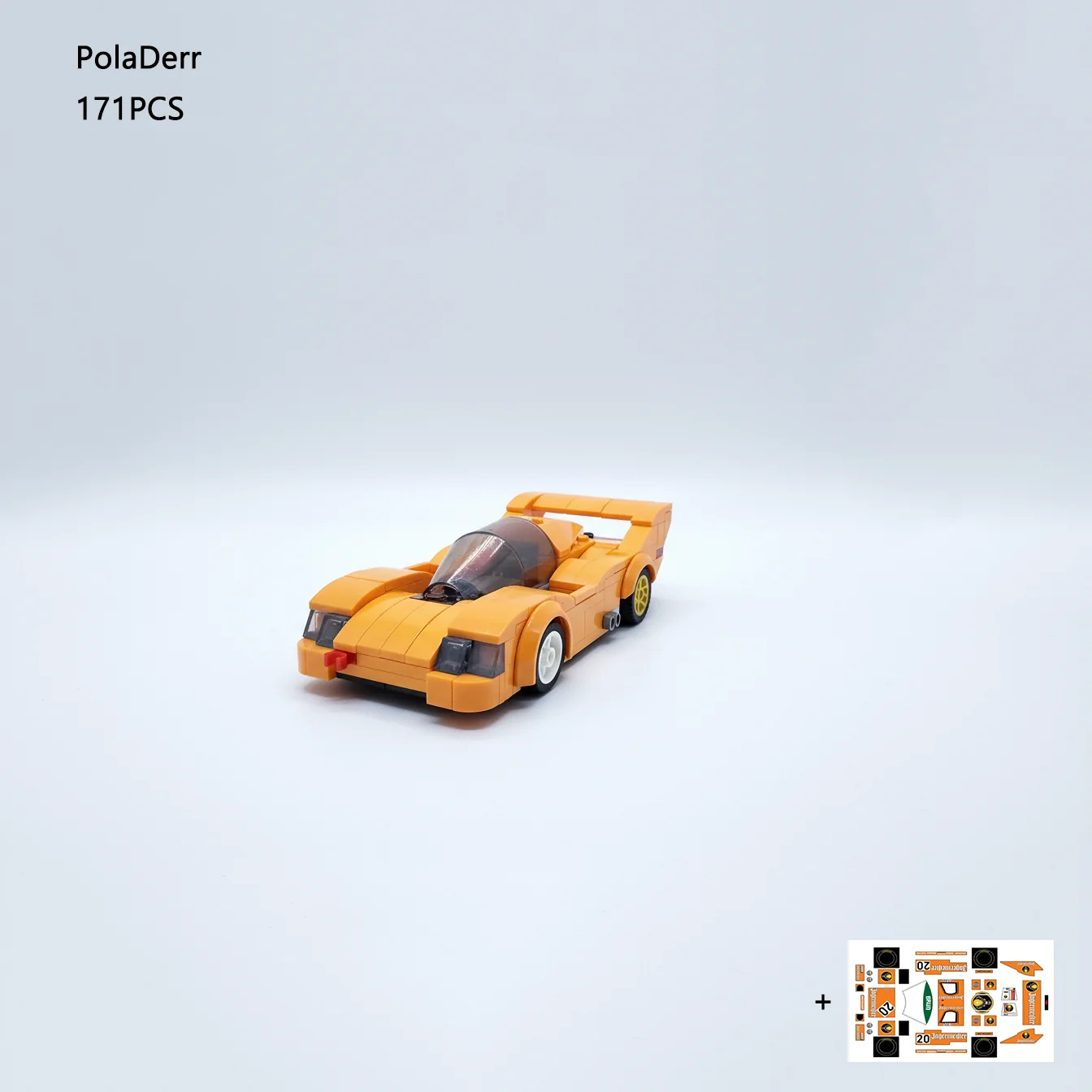 Poladeer 171 Stück MOC 936 Nürburgring 1985 # 20-Gruppe C Championship Rennwagen Bausteine Montage Lernspielzeug Modell Geschenk Image