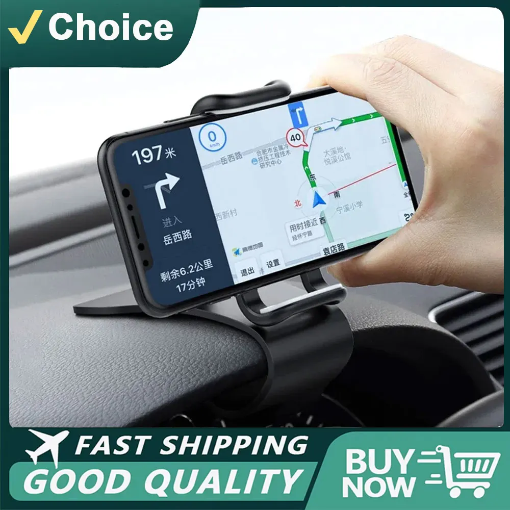 Support de téléphone portable universel pour voiture, Support de téléphone portable rotatif à 360 degrés pour tableau de bord, poignée automatique, Support fixe pour téléphone portable