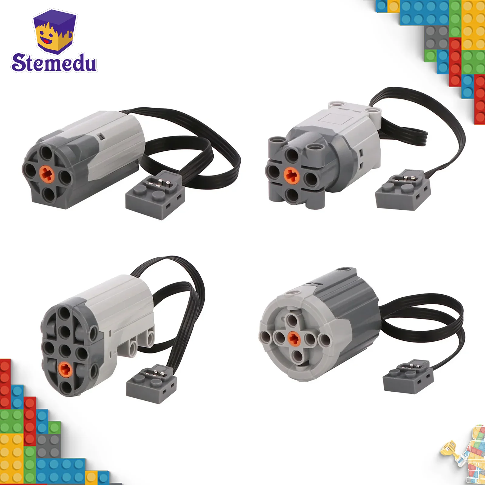 High-Tech Power Funktion Erweiterungsteile M/L/XL/Sever Motor mit All Brand Power Group MOC Technologie PF Blöcke Ziegel Spielzeug DIY Image
