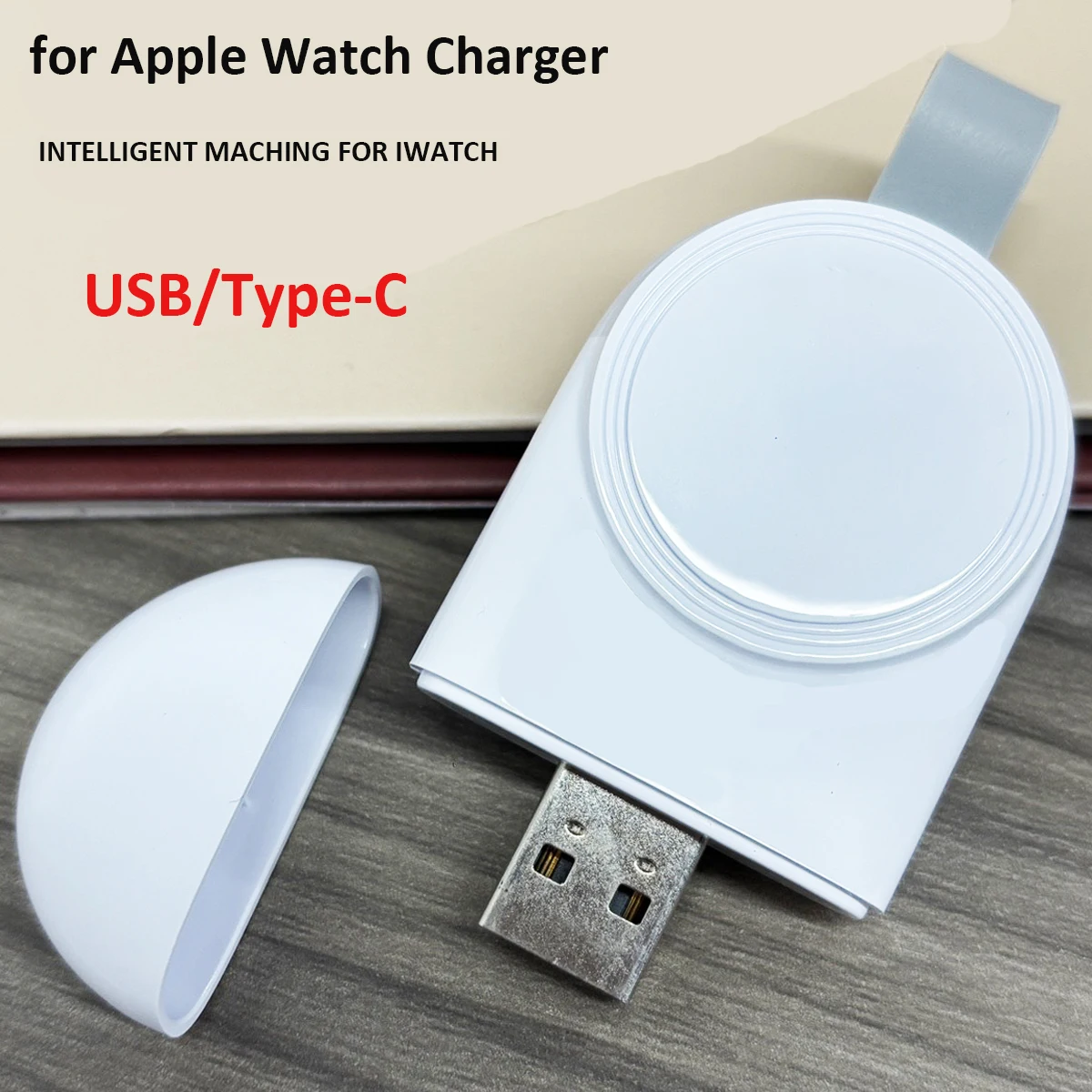 Tragbares kabelloses Ladegerät für Apple Watch Serie 11 10 9 8 7 6 SE 5 4 3 2 1 USB-C USB-A Lade Reise IWatch Ultra 2025 49 mm Image