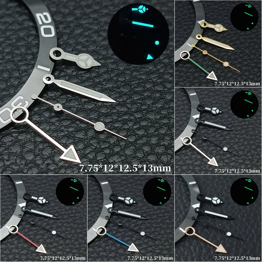 Für NH34 GMT Hände Uhr Hände BGW9 Blau Leuchtende Geeignet Vier zeigerFür NH34 Automatische Bewegung Uhren Zeiger Zubehör Image