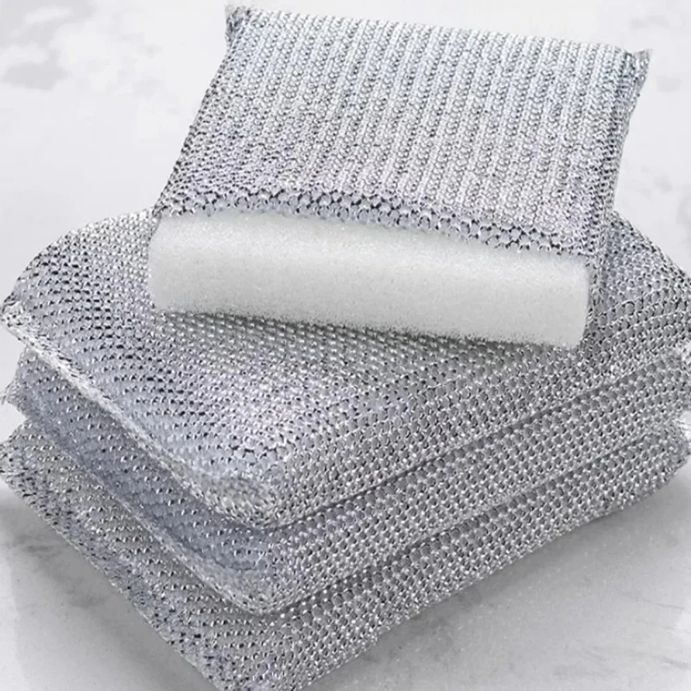 Küchenschwamm, 4er-Pack – kratzfeste Geschirrreinigungspads für antihaftbeschichtete Pfannen, Töpfe, Utensilien und Arbeitsplatten Image