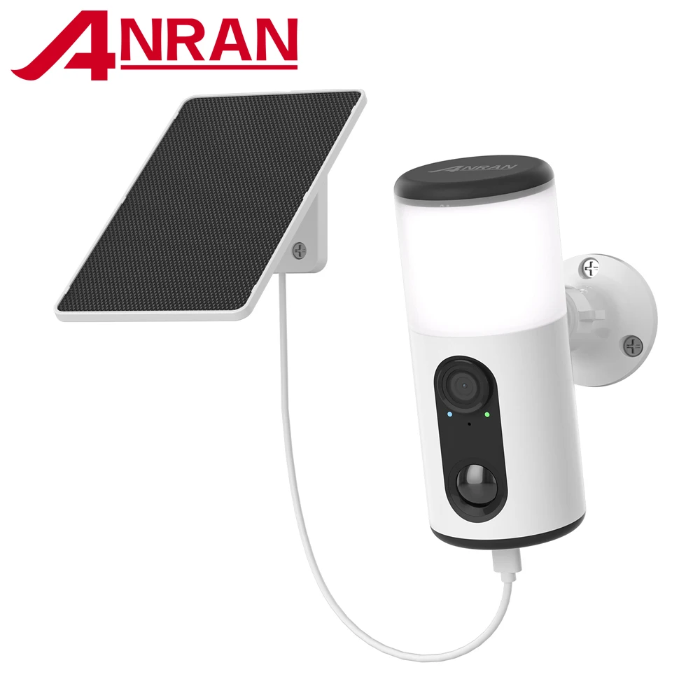 ANRAN Solar Wand Licht Kamera Batterie Cam Wireless Outdoor Sicherheit Kamera Flutlicht AI Erkennung Farbe Nachtsicht CCTV Cam Image