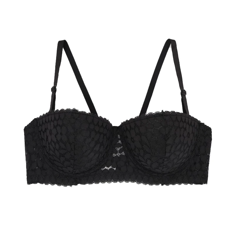 Nouvelle lingerie sexy pour femmes sous-vêtements en dentelle noire soutien-gorge push up quotidien soutien-gorge confortable A3115