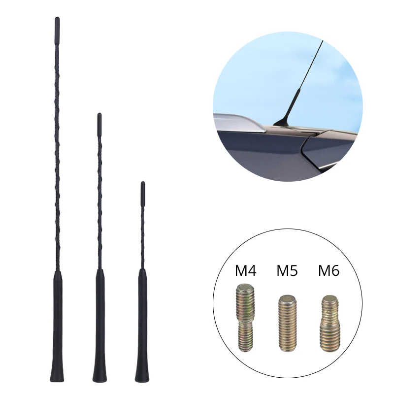 3 Schrauben Auto Universal Antenne Abdeckung Mehrere Modelle 9 "11" 16 "Auto Auto Radio Antenne Auto Mast peitsche für BMW MazdaToyota Golf Image