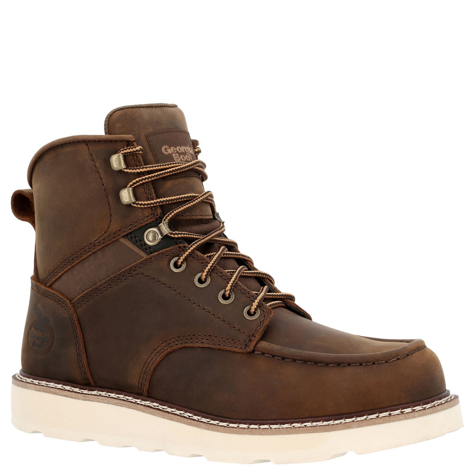 Georgia Boot Core 37 6" Wedge Work Boot - Mens 7.5 Brown Boot W