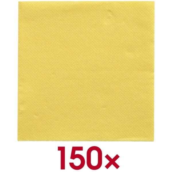 Papstar Papierservietten DAILY Collection 2-lagig 24 x 24 cm 150 Stück gelb, 24x24 cm