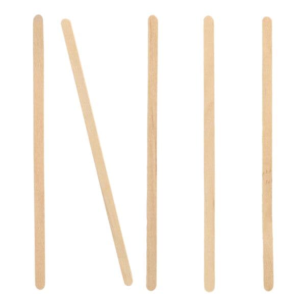 Papstar Rührstäbchen pure aus Holz 14 cm x 5 mm 1000 Stück, 0.5x14 cm Image