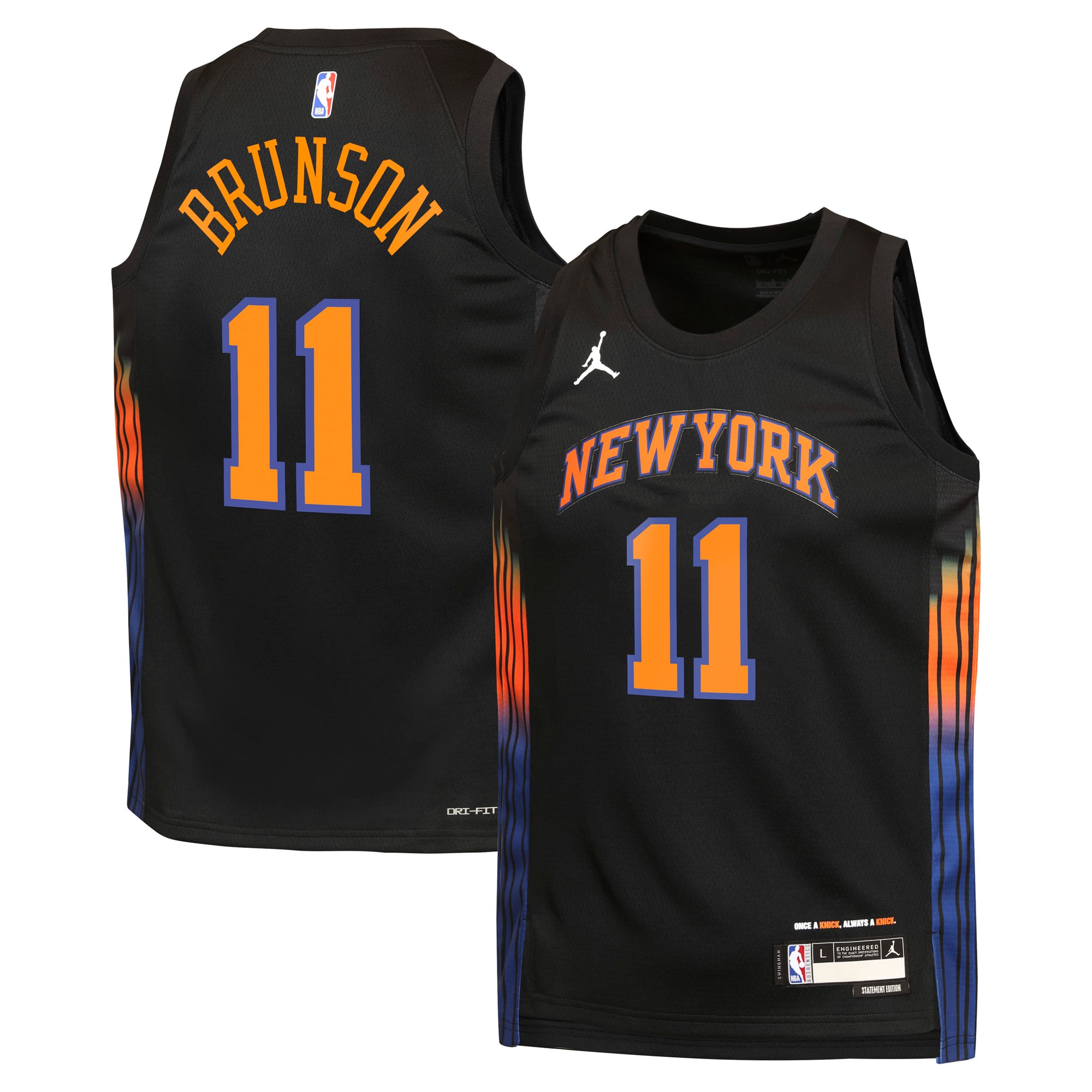 Maillot Jordan Brand Statement Edition des New York Knicks - Noir - Jalen Brunson - Jeune - unisexe Taille: S (8)