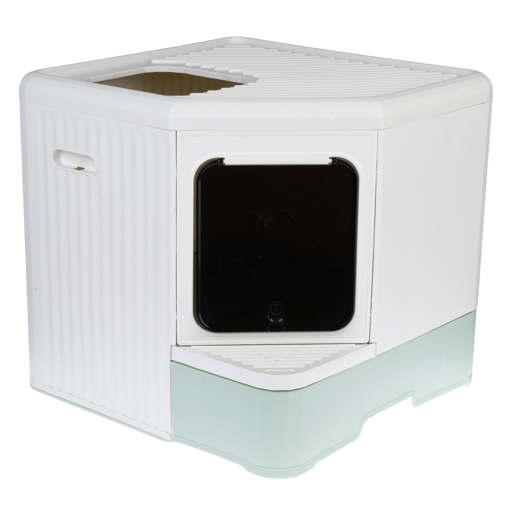 White and Mint kooa Hop-In Litter Box