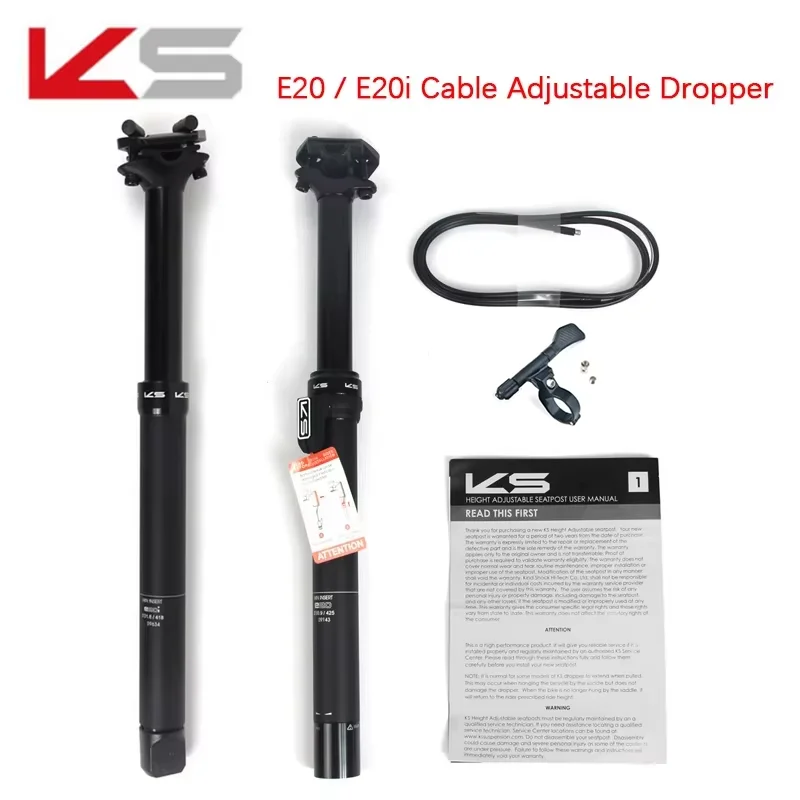 KS E20/E20-i 27,2 Mellpost Travel 100 125 mm Fernbedienung Dropper KS Sattelstütze 30,9/31,6 mm Fahrradsattelstütze Travel125 mm Image