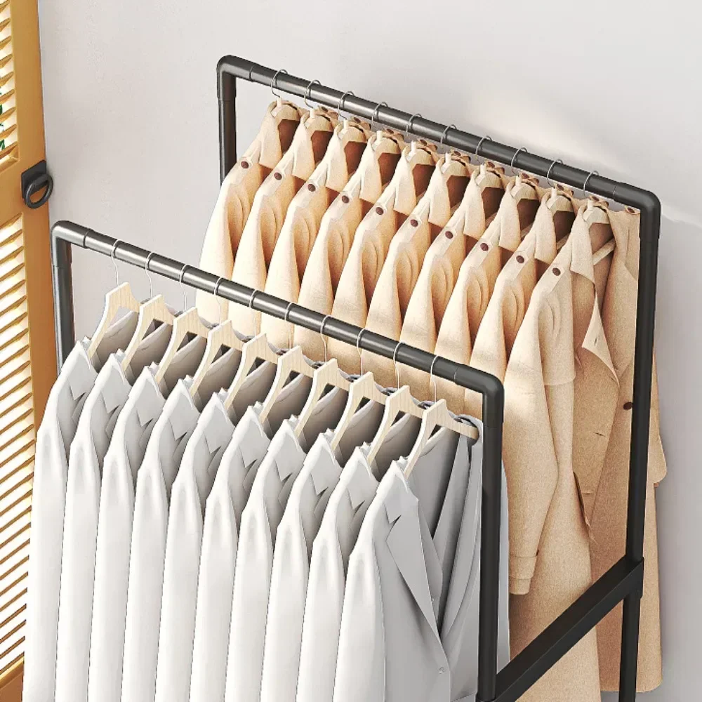 Garderobe zweipolige mehr schicht ige Aufbewahrung und Garderobe für den Eingangs bereich einfach zu installierende Hallen möbel Schlafzimmer Schuh ablage Regale