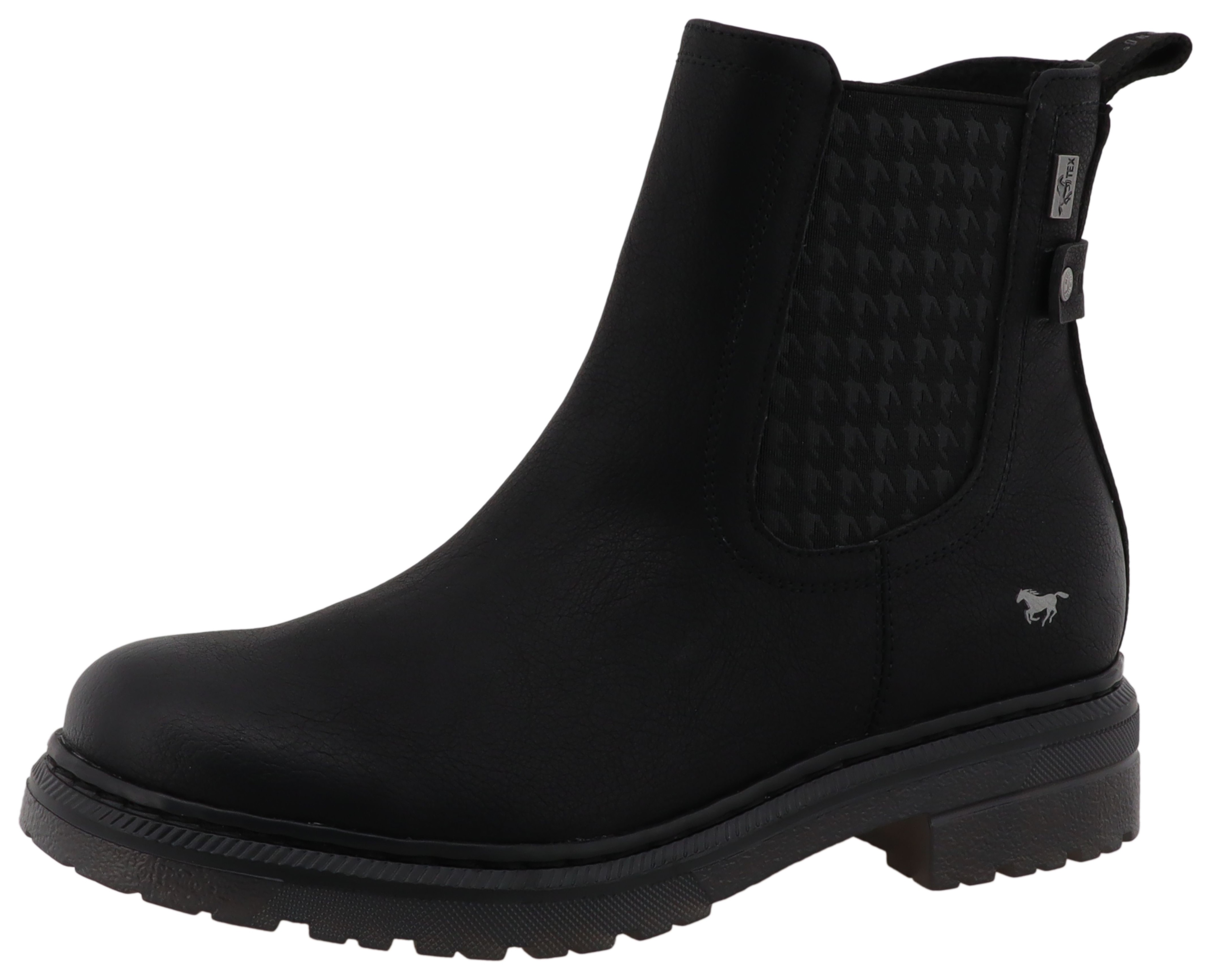 Winterstiefelette MUSTANG SHOES "Patricia", Damen, Gr. 37, schwarz, Lederimitat, Textil, Schuhe Winterstiefelette, Winterboots, Stiefelette mit TEX-Membrane