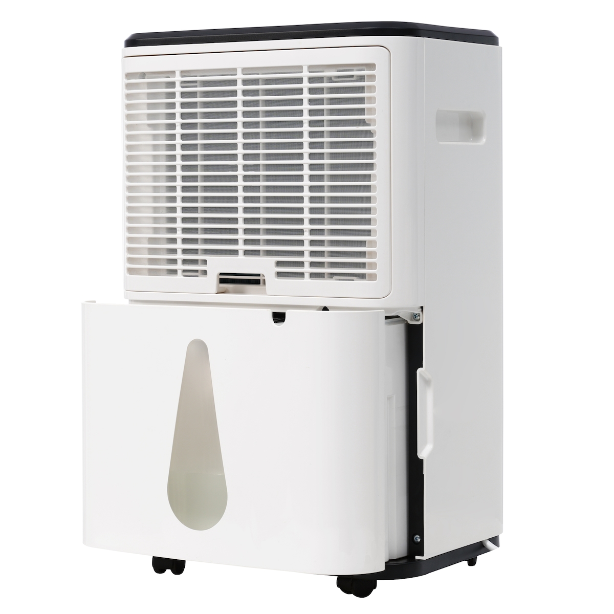 OKWISH Luftentfeuchter 53×33×26 cm 25L/Tag mit 6L Wassertank, LED-Display, Timer, Feuchtigkeitssensor, 3 Modi, abnehmbarer Filter, Rollen, für Keller Weiß Image