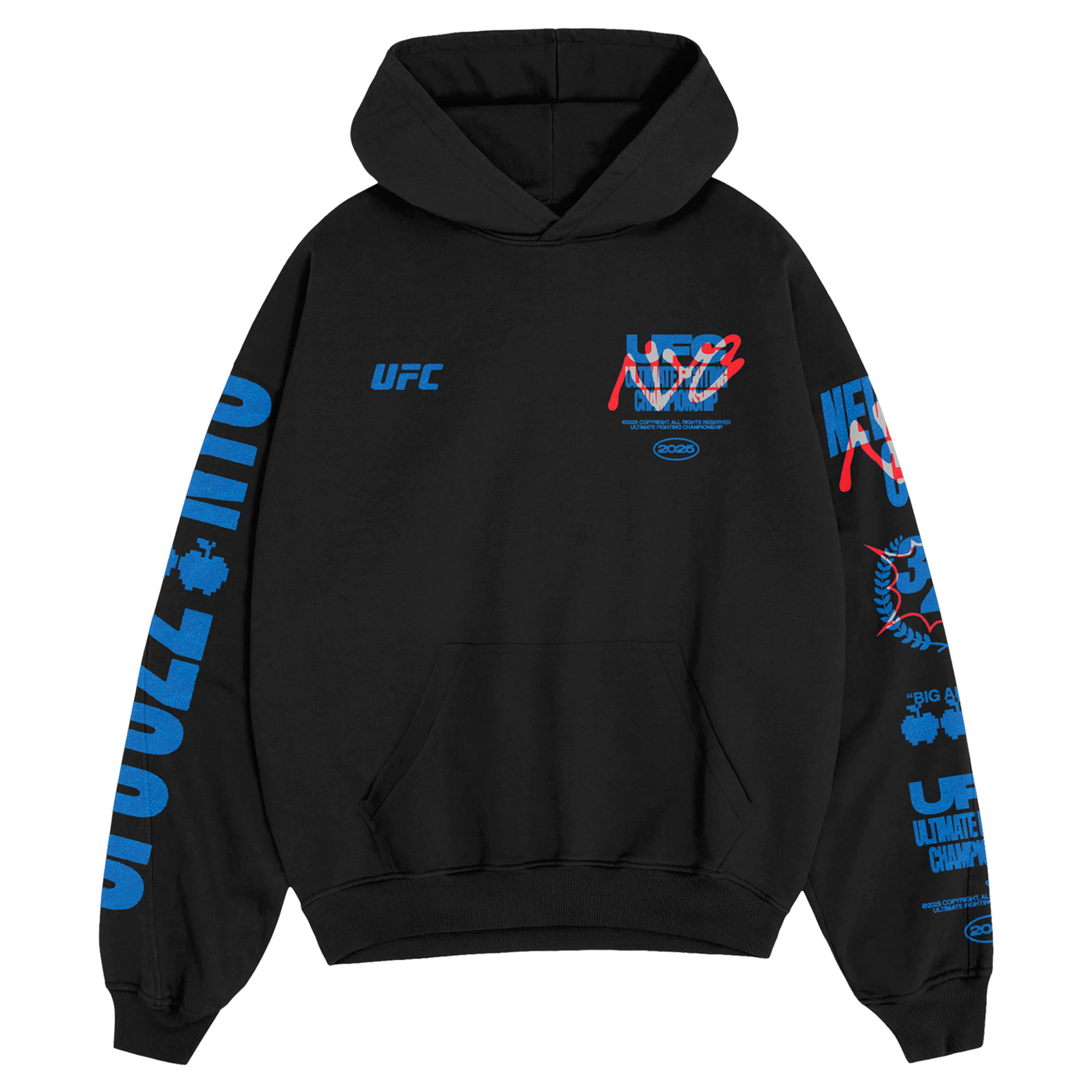 Schwarzer UFC 322 Big Apple Hoodie für Herren Image