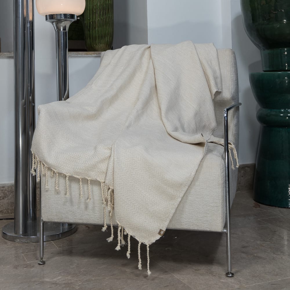 Plaid coton lin 130x170