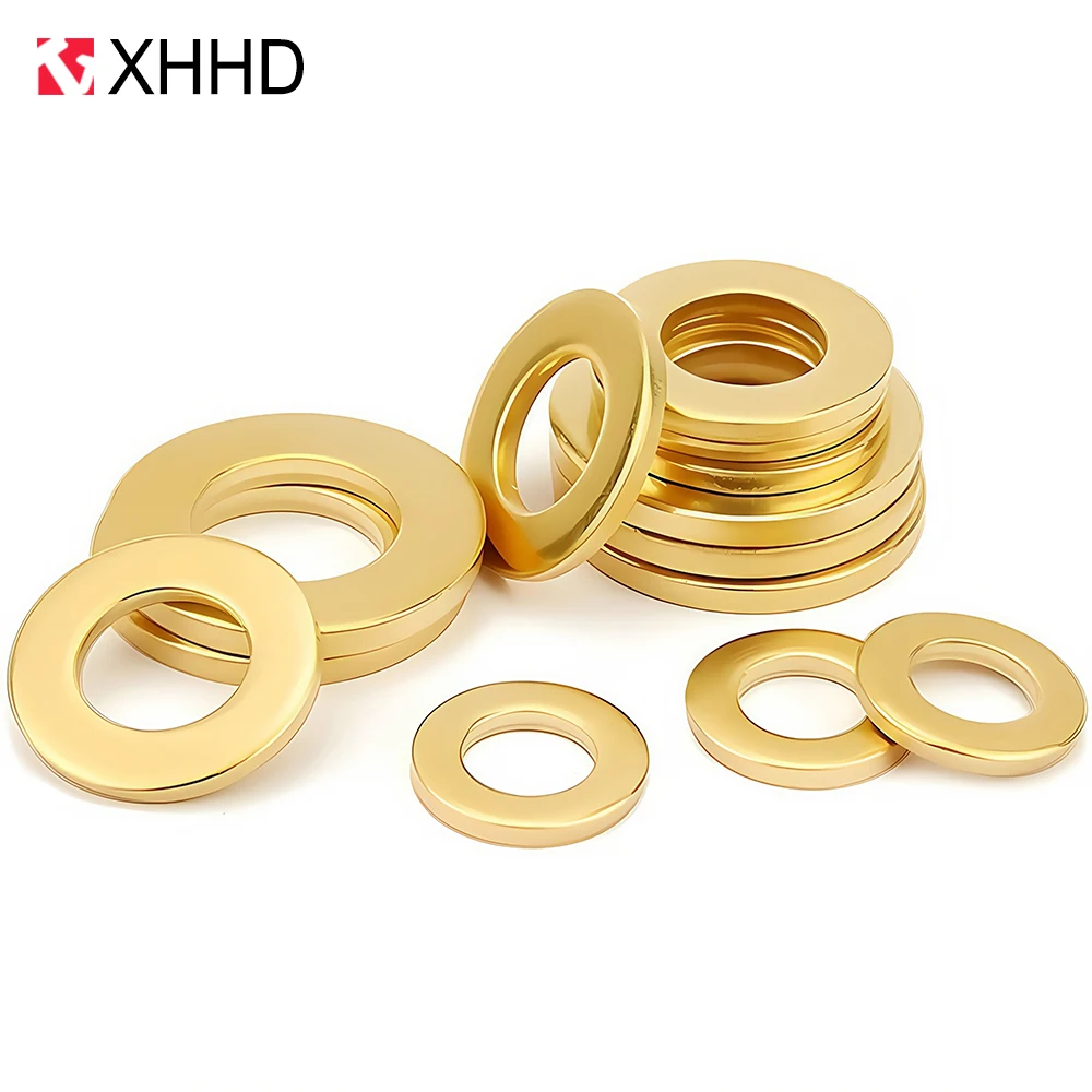 Rondella piatta in ottone massiccio M2 M2.5 M3 M4 M5 M6 M8 M10 M12 M14 M16 M18 M20 M22 M24 M27 M30 Guarnizione semplice in rame Spessore Anello wahser