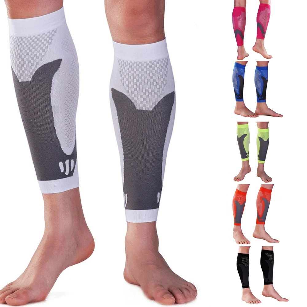 1 Paar Bein-Kompressionshülsen, Wadenstützhülsen zur Schmerzlinderung der Beine, bequeme fußlose Socken für Fitness, Laufen, Schienbeinkantensyndrom Image