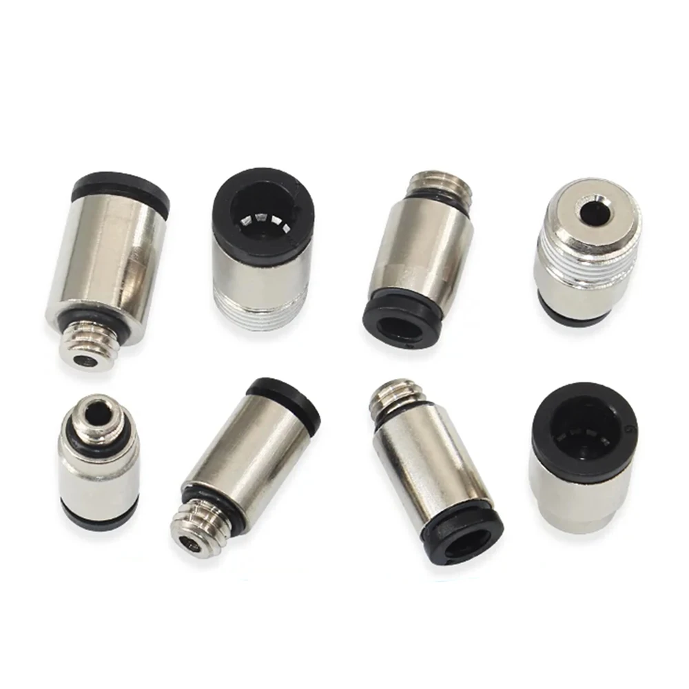 Pneumatischer Schnellverbinder Mini-Stecker POC 3 mm 4 mm 5 mm Außengewinde M3 M4 M5 M6 M7 Rund gerade POC3-M3 POC4-M6 POC5-M5 Image