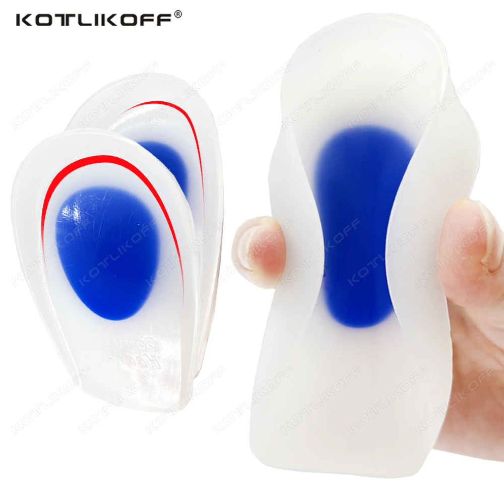 1/2 Paar Gel-Silikon-Fersenschalen/Pads zur Unterstützung von Fußschmerzen, bequeme Kissen-Einlegesohlen für Damen/Herren KOTLIKOFF Image