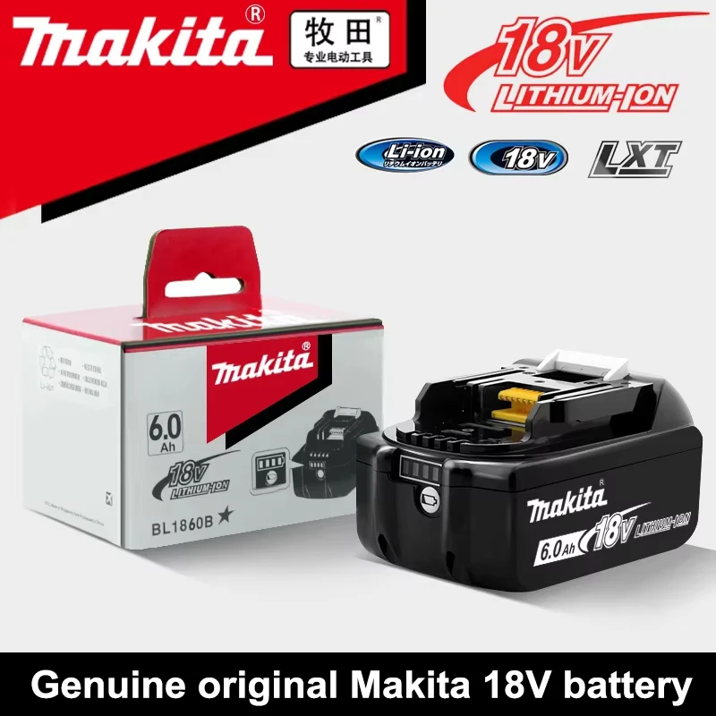 100 % echter 18 V Makita 6 Ah Makita-Akku BL1840 BL1830B BL1850B BL1850 BL1860 BL1815 Ersatz-Lithium-Akku Image
