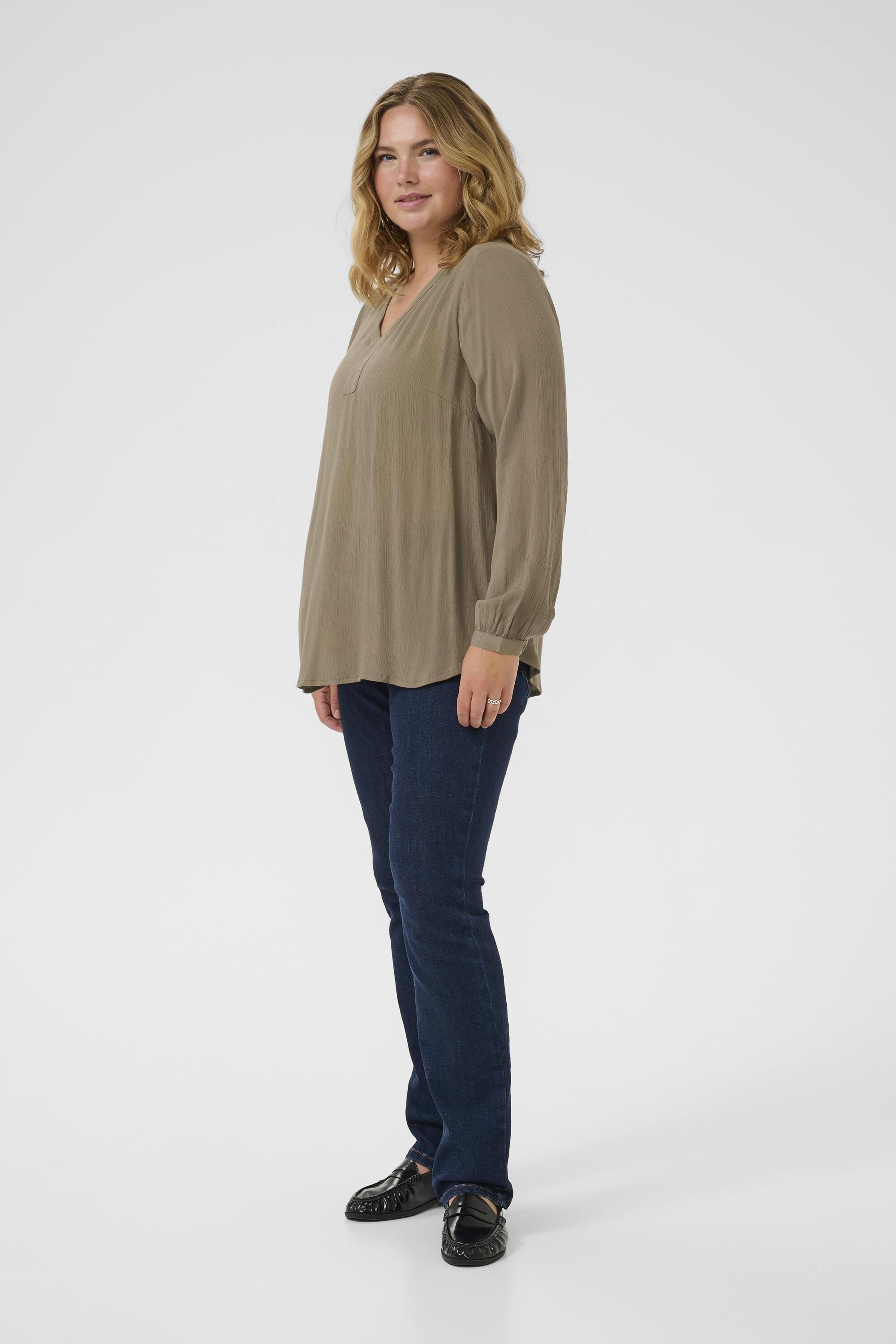 Langarm-Bluse KCami Langarm-Bluse Regular fit brown Image