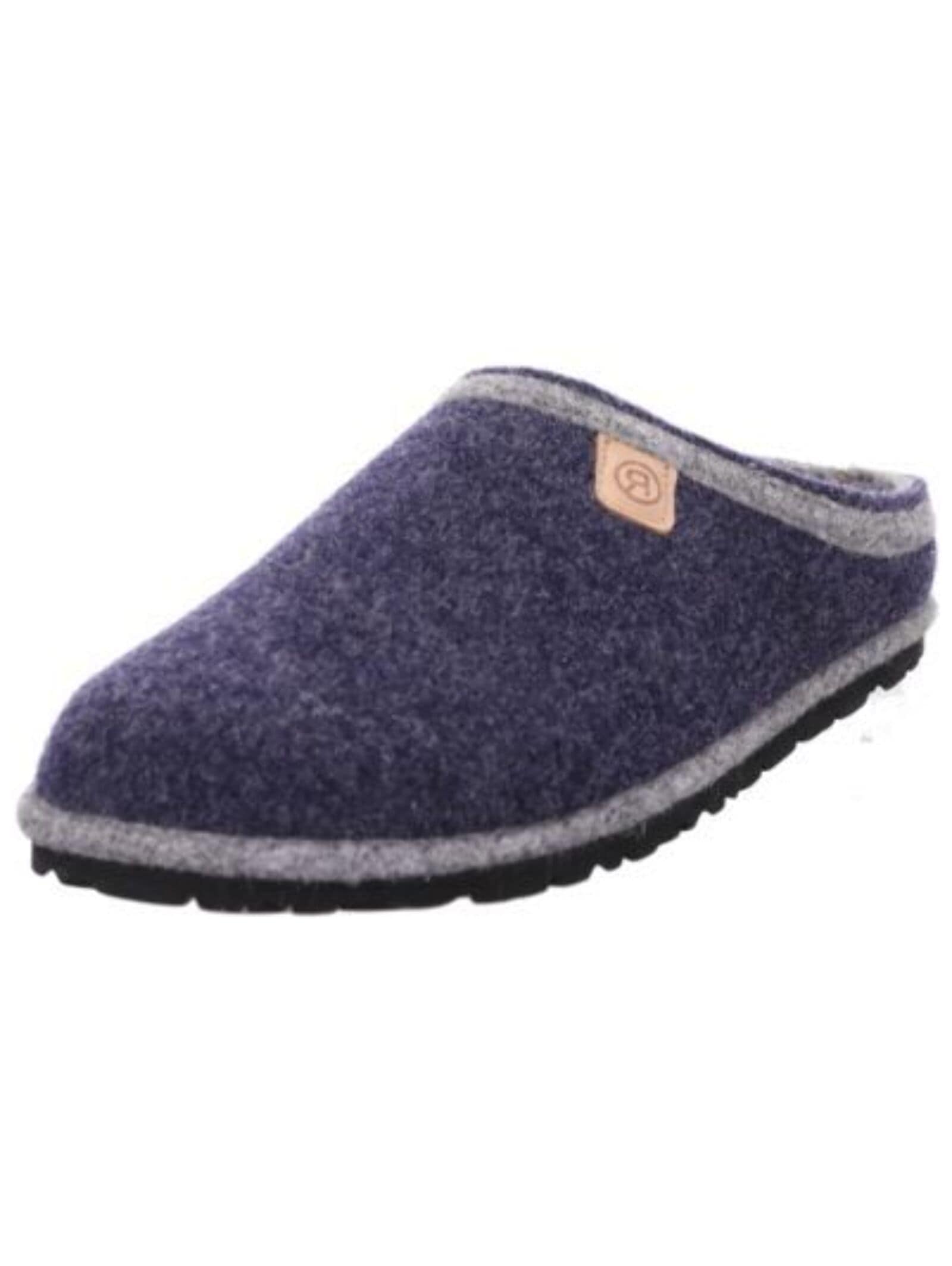 Hausschuh ROHDE "Rohde Hausschuhe Filz", Herren, Gr. 41, blau, Filz, Schuhe Hausschuh