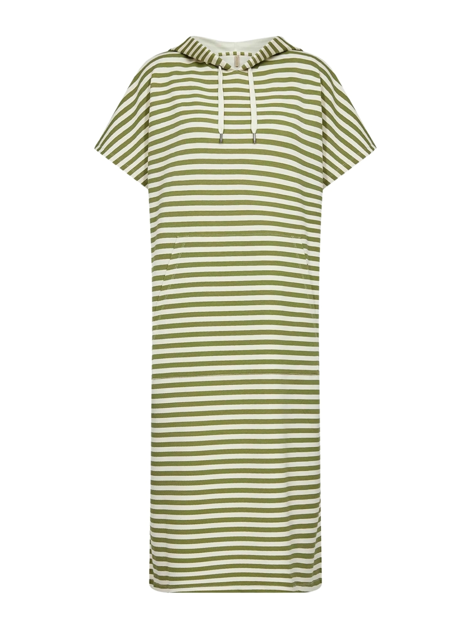 Jerseykleid SOYACONCEPT "Soya Concept Dress SC-BARNI 35", Damen, Gr. M, Normalgrößen, 7215 calliste grün combi, Obermaterial: 48% Modal, 48% Polyester, 4% Elasthan, Kleider Jerseykleid