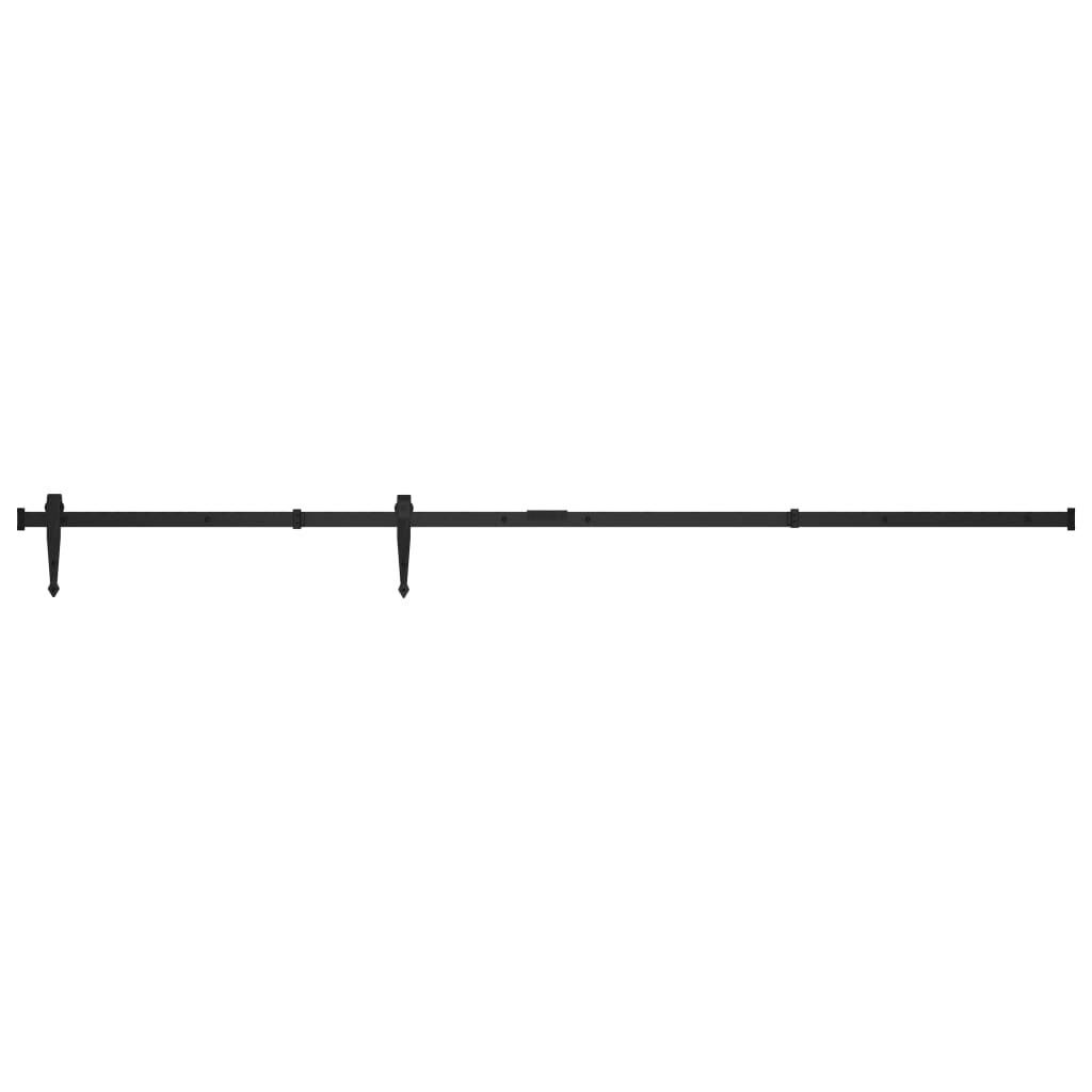 vidaXL Mini Schiebetürbeschlag Set für Schranktüren Carbonstahl 183 cm Image