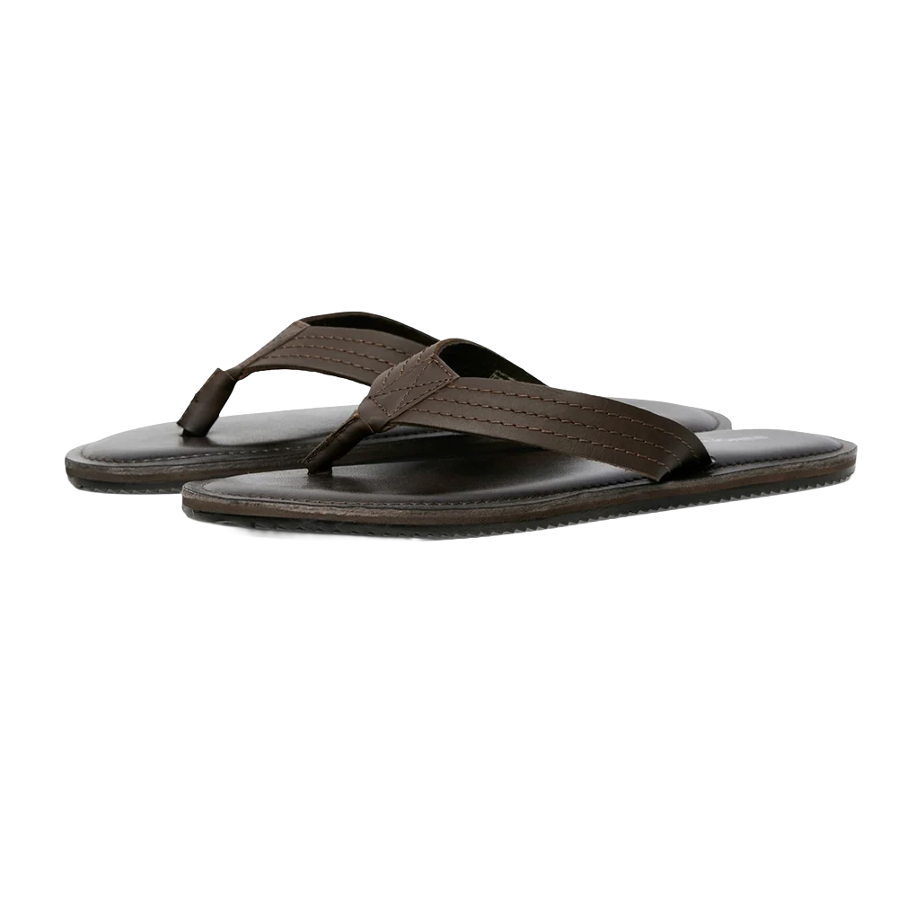Jack And Jones - Herren Flipflops "Washton", Leder (Steinbraun) Image