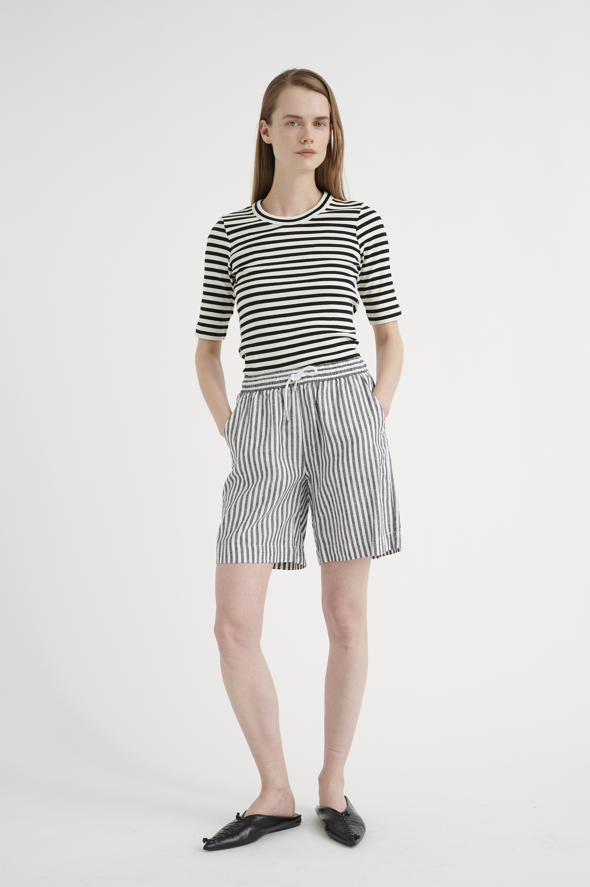 Jerseytop Slim fit Black / Whisper White black Image