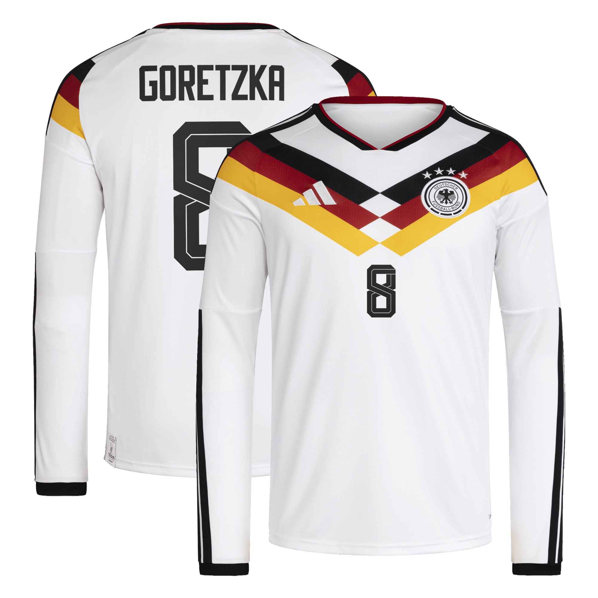 Deutschland 26 Home Replica Langarmtrikot mit Aufdruck Goretzka 8 Image